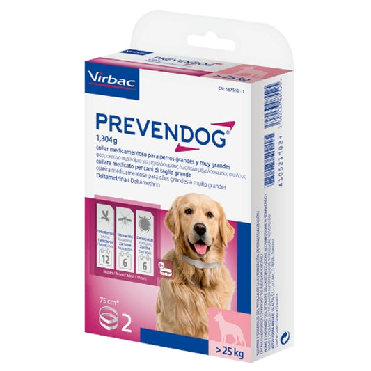Prevendog Pack 2 Coleiras Antiparasitárias Mais de 25 Kg
