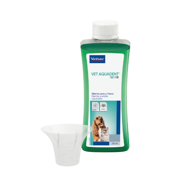 Virbac Vet Aquadent - Solución Bucodental para Perros y Gatos, Contra el Mal Aliento