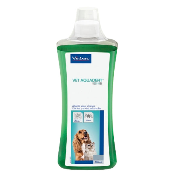Virbac Vet Aquadent - Solución Bucodental para Perros y Gatos, Contra el Mal Aliento