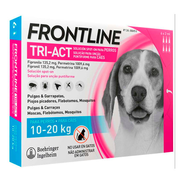 Frontline Tri-Act 10-20 Kg de 6 Pipetas
