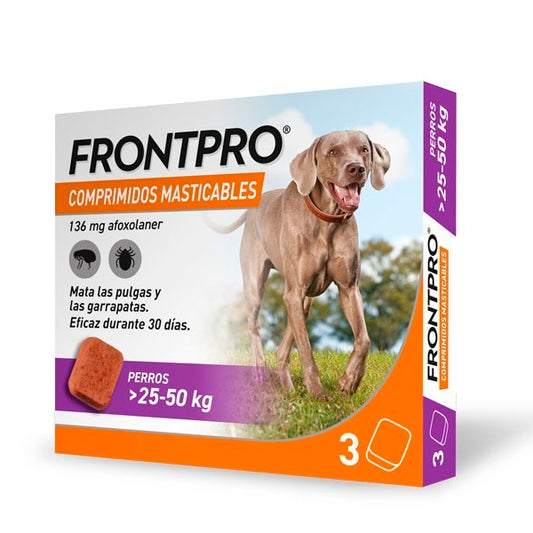Comprimidos mastigáveis ​​Frontpro para cães 25-50kg
