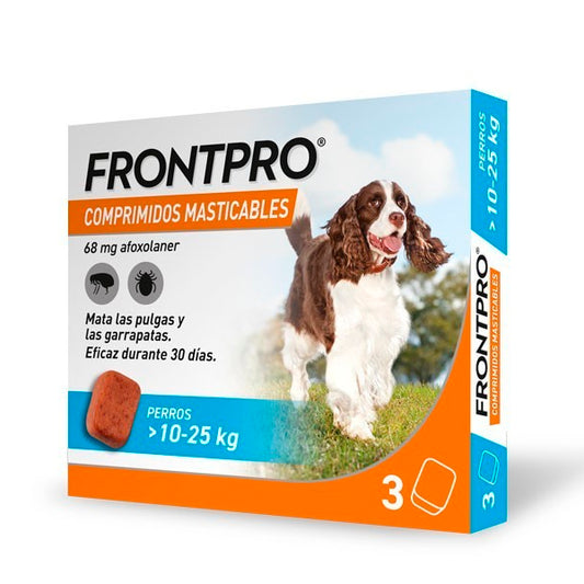 Frontpro Comprimidos Mastigáveis ​​para Cães 10-25kg