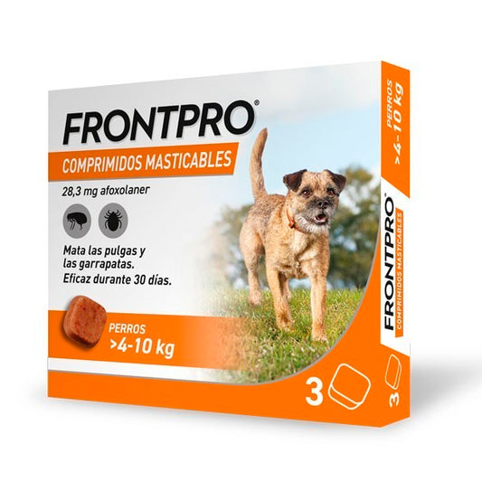 Frontpro Comprimidos Mastigáveis ​​para Cães 4-10kg