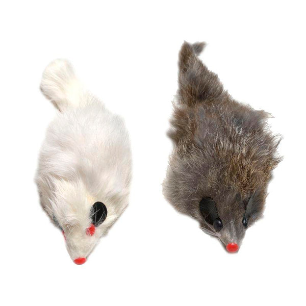 Ratones de Juguete para Gatos 9 cm con Catnip – Pack x2 – Juguetes Interactivos para Cazar, Morder y Jugar