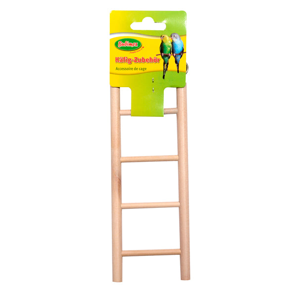 Bubimex Escalera para Pájaros 20 cm – Accesorio de Jaula de Madera Natural, Estimula el Ejercicio y el Juego de Aves Domésticas