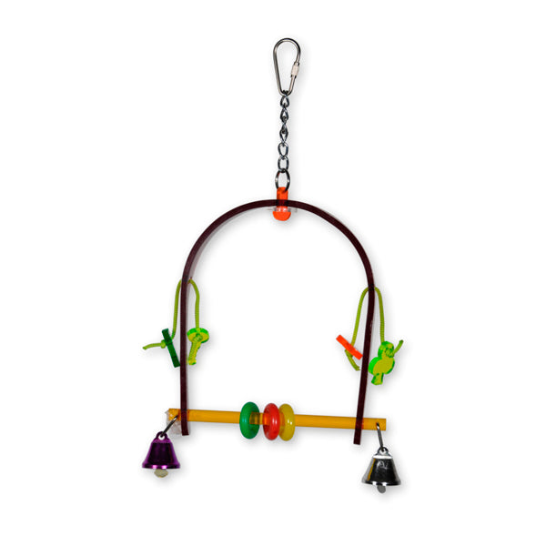 Vadigran Plexi Swing Juguete para Pájaros Multicolor 26 cm | Columpio de Plexiglás para Jaulas de Aves | Juego y Enriquecimiento