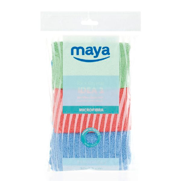Bayetas Microfibra Pack 3 Unidades 30x32 cm | Bayetas Multiusos Sin Pelusa para Limpieza Hogar - Tujilguero