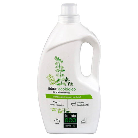Beltrán ECO Jabón Líquido de Coco 1,5L y 5L | Detergente Ecológico para Ropa Delicada y Bebé - Tujilguero