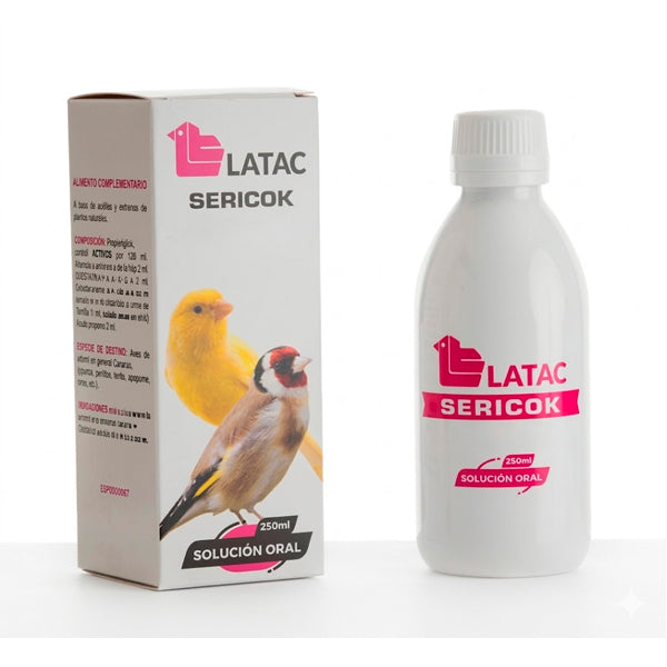 Latac Sericok | Prevención de Coccidios en Aves con Extractos Naturales | Canarios, Jilgueros y Exóticos - Tujilguero