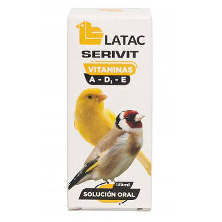 Latac Serivit A-D3-E Vitaminas para Aves | Fertilidad, Cría y Reproducción en Canarios y Jilgueros - Tujilguero