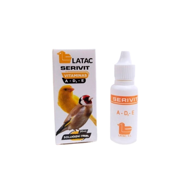 Latac Serivit A-D3-E Vitaminas para Aves | Fertilidad, Cría y Reproducción en Canarios y Jilgueros - Tujilguero
