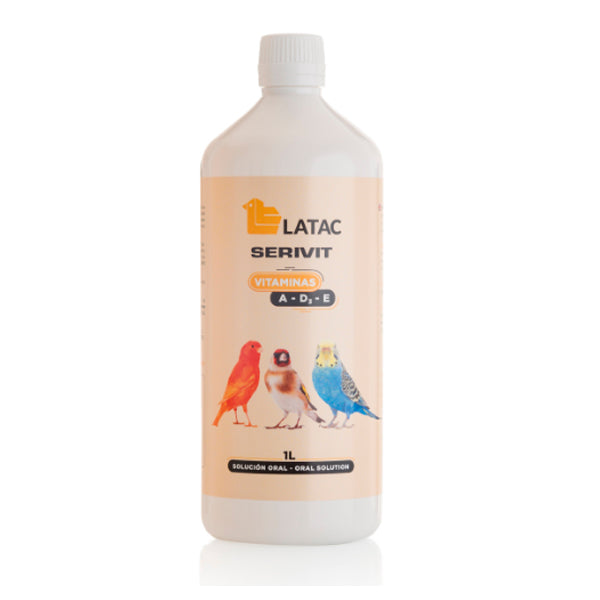 Latac Serivit A-D3-E Vitaminas para Aves | Fertilidad, Cría y Reproducción en Canarios y Jilgueros - Tujilguero