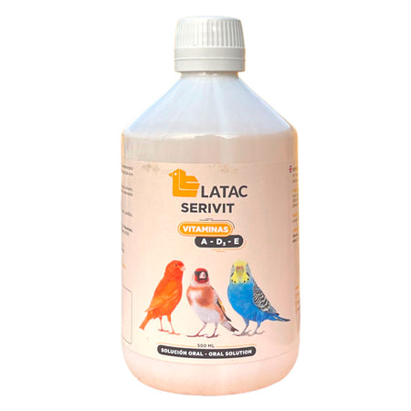 Latac Serivit A-D3-E Vitaminas para Aves | Fertilidad, Cría y Reproducción en Canarios y Jilgueros - Tujilguero