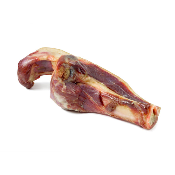 Mediterranean Natural Serrano Ham Bones Medio Jamón De Jamón Serrano Con Brocheta (Peso Aprox. 200G.) Para Perros Medianos Y Pequeños