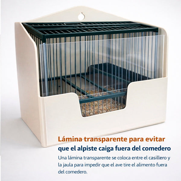 Lámina Protectora Transparente para Jaula C2 | Protector Antipicaje para Jilgueros y Jaulas de Reclamo - Tujilguero