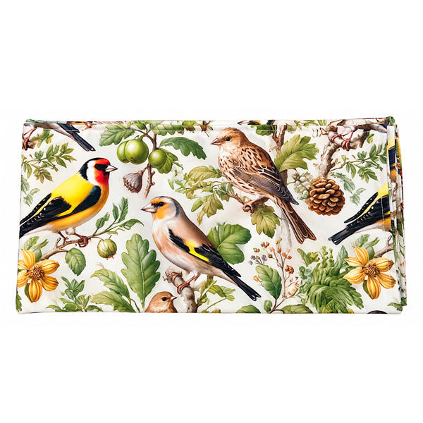 Pañuelo de tela de 80 x 80 cm con estampado de jilguero para cubrir jaulas de pájaros