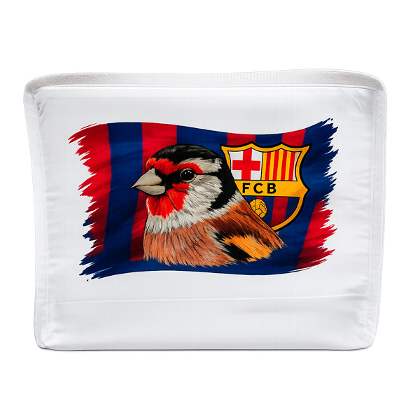 Funda Jaula C2 Jilguero Barça | Tela Opaca con Cremallera y Asa | Protección y Transporte