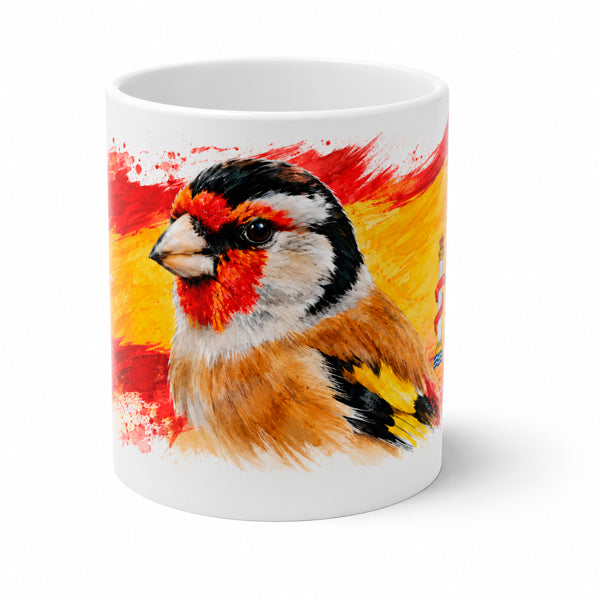Taza Jilguero España 325 ml – Cerámica Premium Sublimada 360°, Apta para Microondas y Lavavajillas
