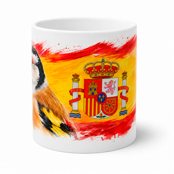Taza Jilguero España 325 ml – Cerámica Premium Sublimada 360°, Apta para Microondas y Lavavajillas