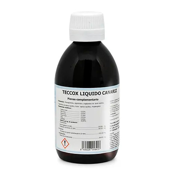 Teccox Líquido Canariz | Anticoccidiosico y Antibacteriano Natural para Canarios y Aves - Tujilguero