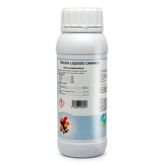 Teccox Canariz Líquido 500 ml: Fórmula Anticoccidiose e Antibacteriana Avançada para Canários