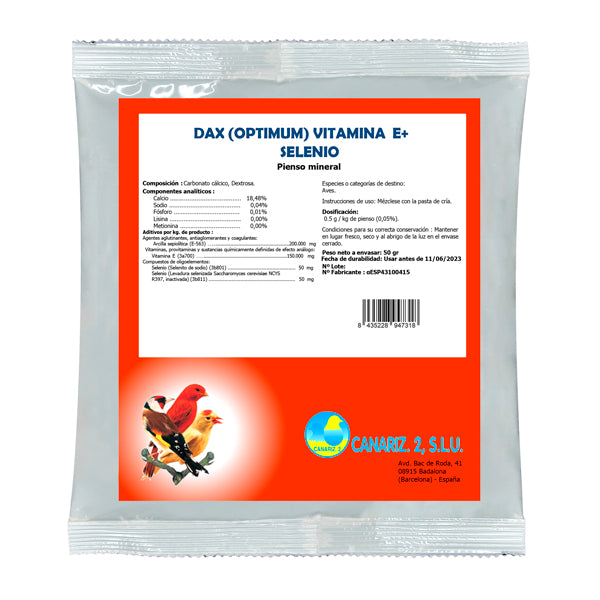 Dax Optimum (Vitamina E + Selênio) 100gr