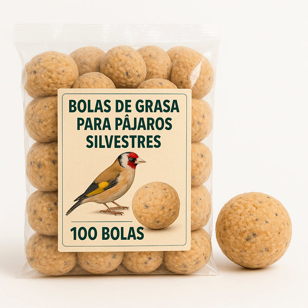 Wild Spirit - Bolas de grasa para pájaros, Paquete de 100 Unidades
