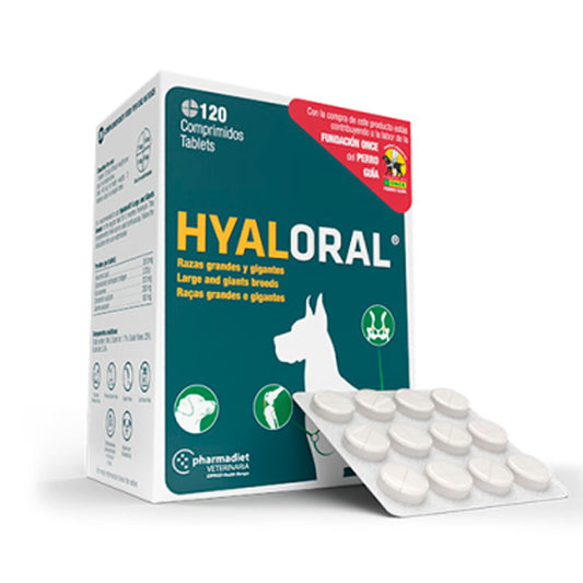 Pharmadiet Hyaloral Raças Grandes 120 comprimidos