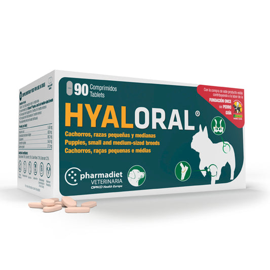 Pharmadiet Hyaloral Raças Pequenas e Médias 90 Comprimidos