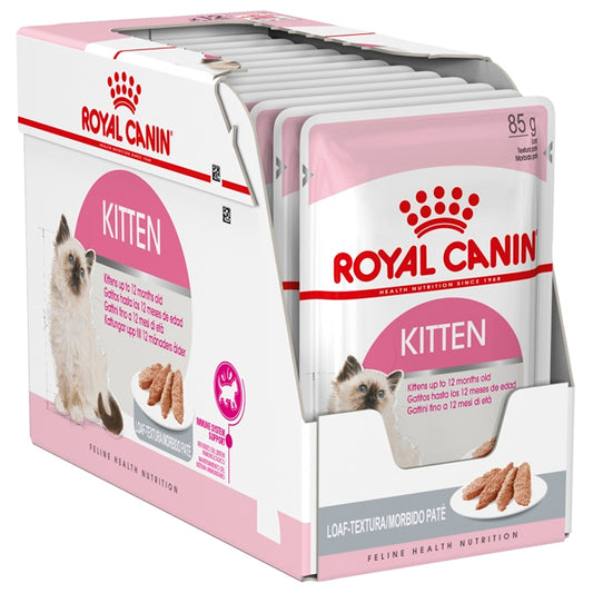 Royal Canin Kitten: comida molhada no gato para gatinhos, 125gr 12 Envelope Pack