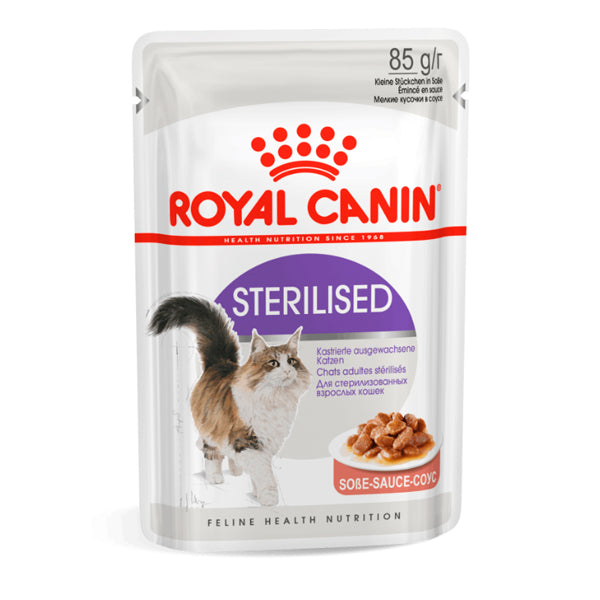 Canin Royal Esterilizado: Alimento Molhado em Molho de Cato Esterilizado, 125g Envelope Pack