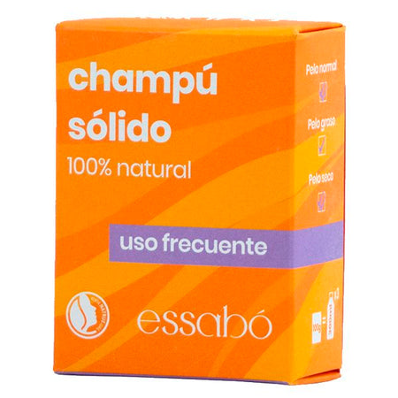Champú sólido Essabó Uso Frecuente 100 g con manteca de mango y ricino