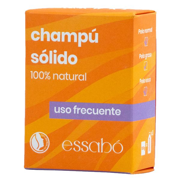 Champú sólido Essabó Uso Frecuente 100 g con manteca de mango y ricino
