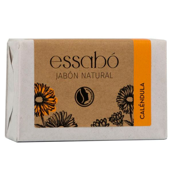 Pastilla de jabón natural Essabó Caléndula 100 g para higiene de la piel