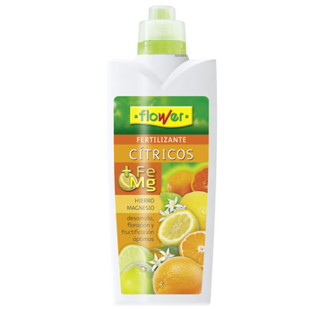 Abono líquido Flower para cítricos de 1 litro, fertilizante para limoneros y naranjos