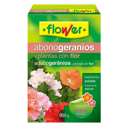 Flower abono soluble geranios y plantas con flor 800 g