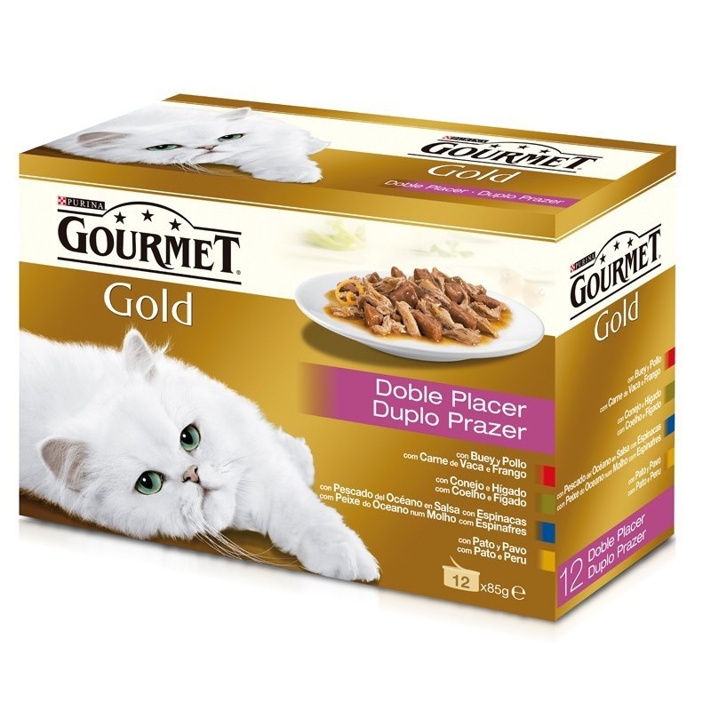 Caja Gourmet Gold Doble Placer pack surtido 12 latas de 85 g