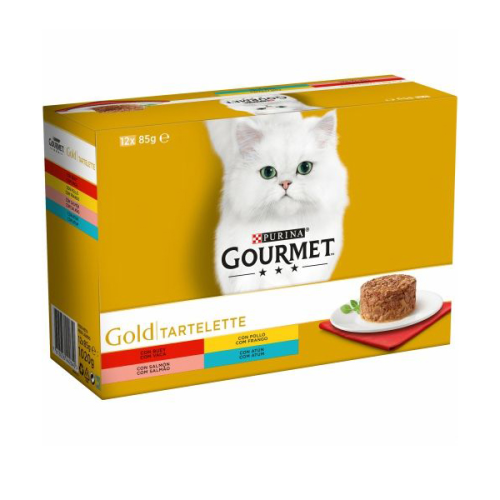 Pack surtido Purina Gourmet Gold Tartelette de 12 latas de 85 g para gatos adultos