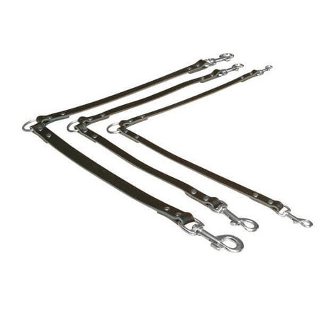 Acoplador para dos perros Trixie Basic negro de cuero talla M-L, 35 x 18 mm