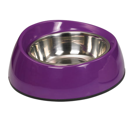 Vadigran Quatro cuenco morado con interior de acero inoxidable 20 cm 350 ml