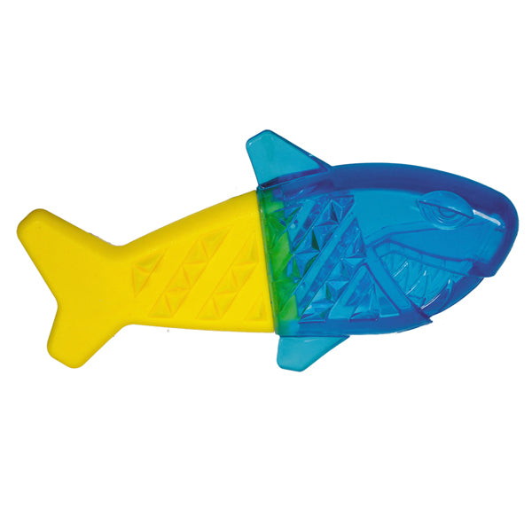 Brinquedo para cachorro Vadigran Cooltoy Shark azul/amarelo 21,7 cm