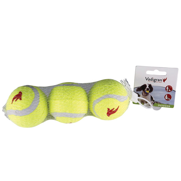 Bolas de tênis de brinquedo para cachorro Vadigran 6,5 cm (3)