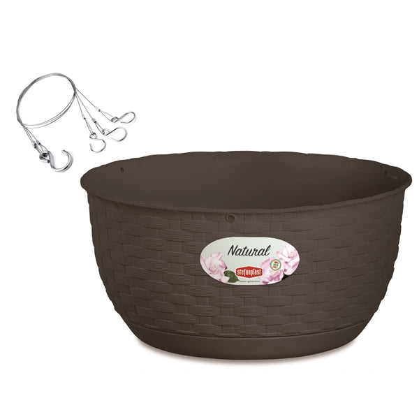 Cuenco Natural para Colgar D.30x14,5cm Marrón