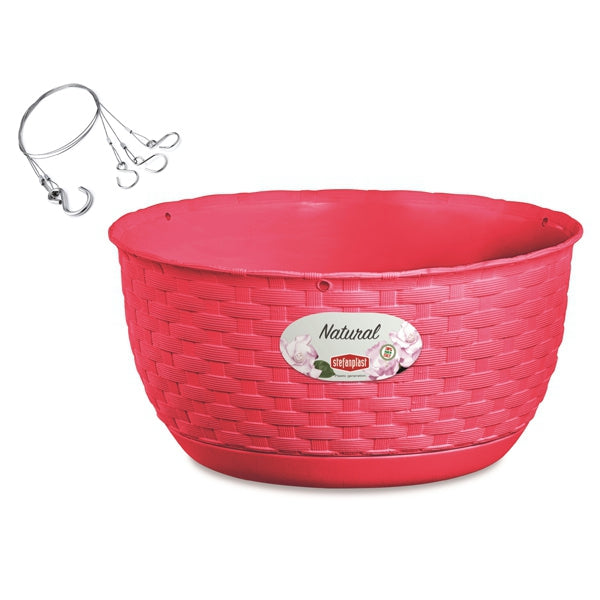 Cuenco Natural para Colgar D.30x14,5cm Rojo
