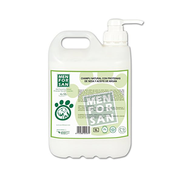 Menforsan Champú proteinas de seda y aceite de argán 5 lts